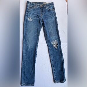Anthropologie Distressed Washed Denim Jeans Size 25R – Pre-Owned